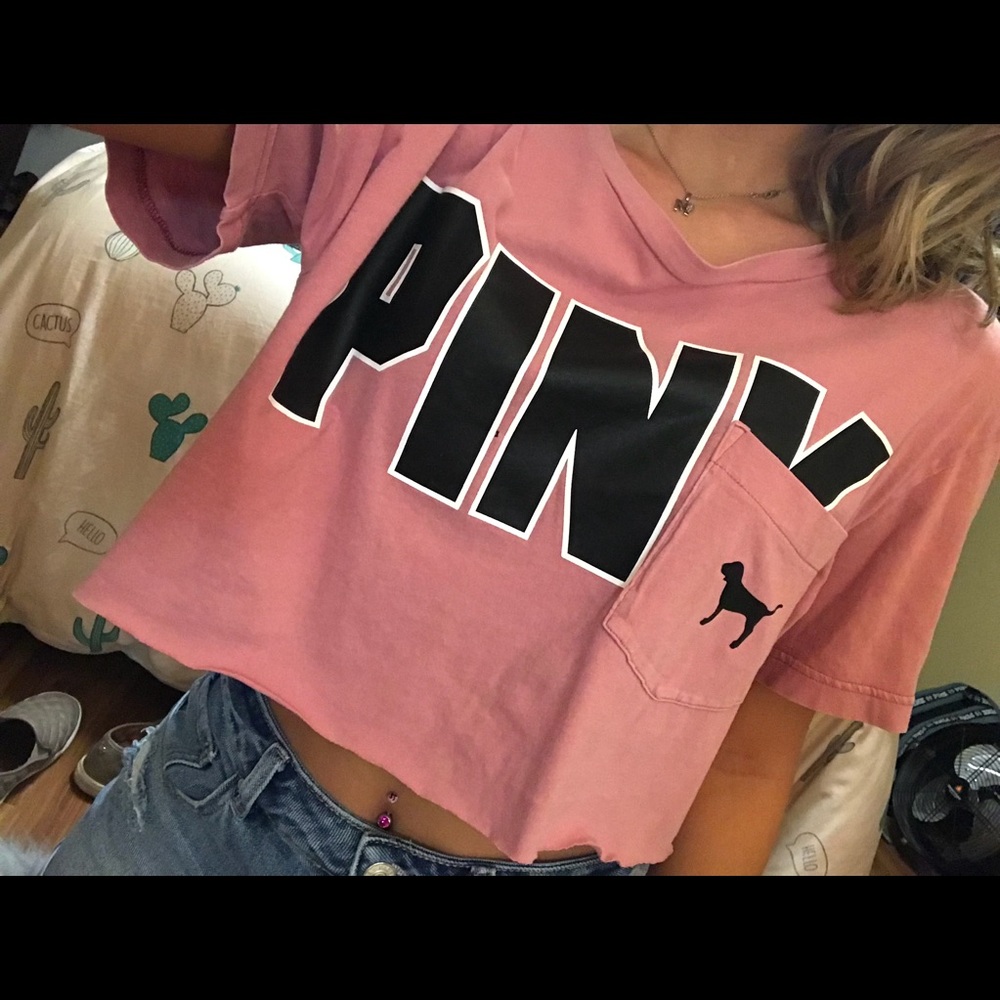 PINK crop shirt